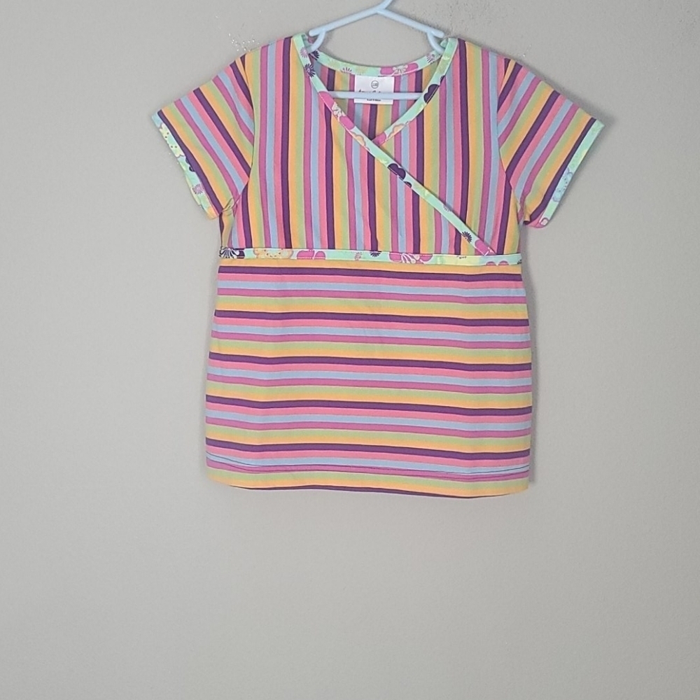 Hanna Andersson Girls Striped Top in EUC
